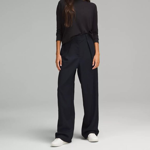 lululemon athletica Pants - Lululemon Pleat-Front High-Rise Trouser